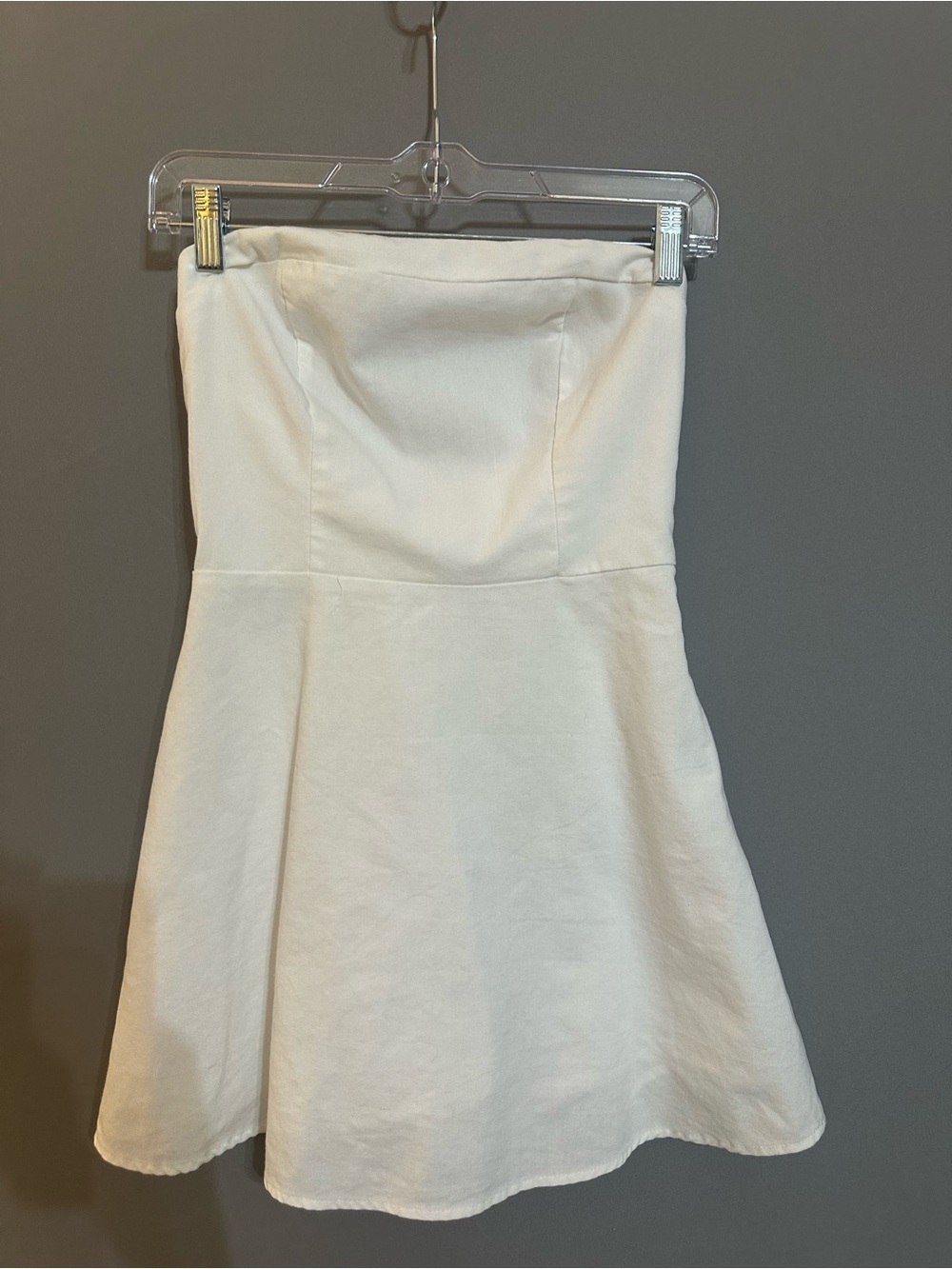 Altar'd State Strapless White A-Line Mini Dress